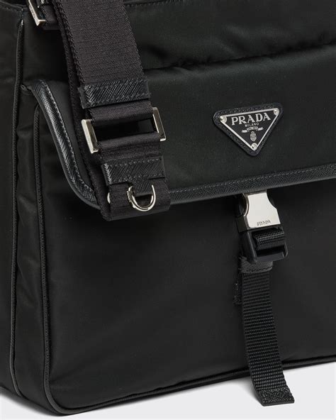 prada safional black and gray|Black Saffiano Leather Shoulder Bag .